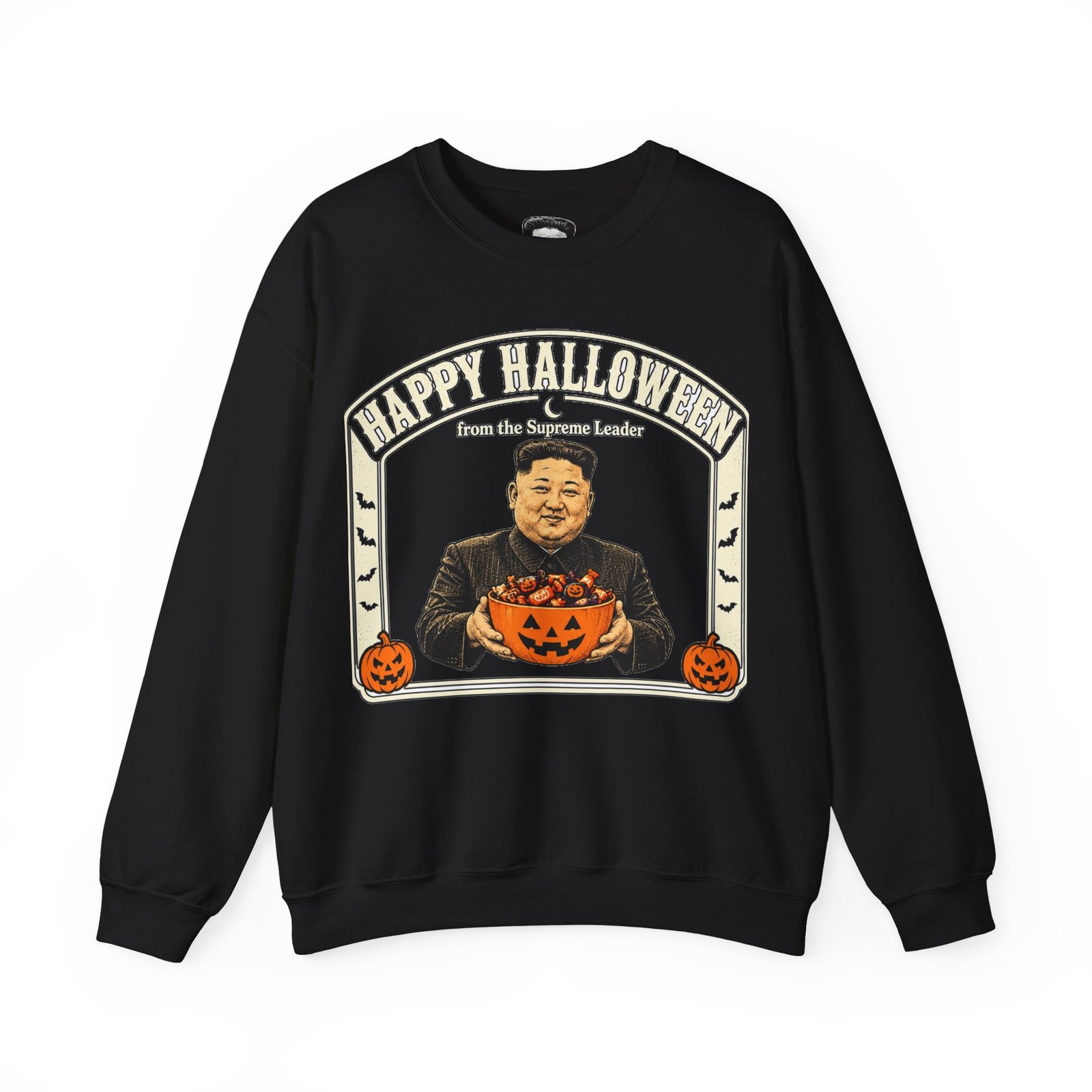Happy Halloween from the Supreme Leader - White Badge Crewneck Sweatshirt