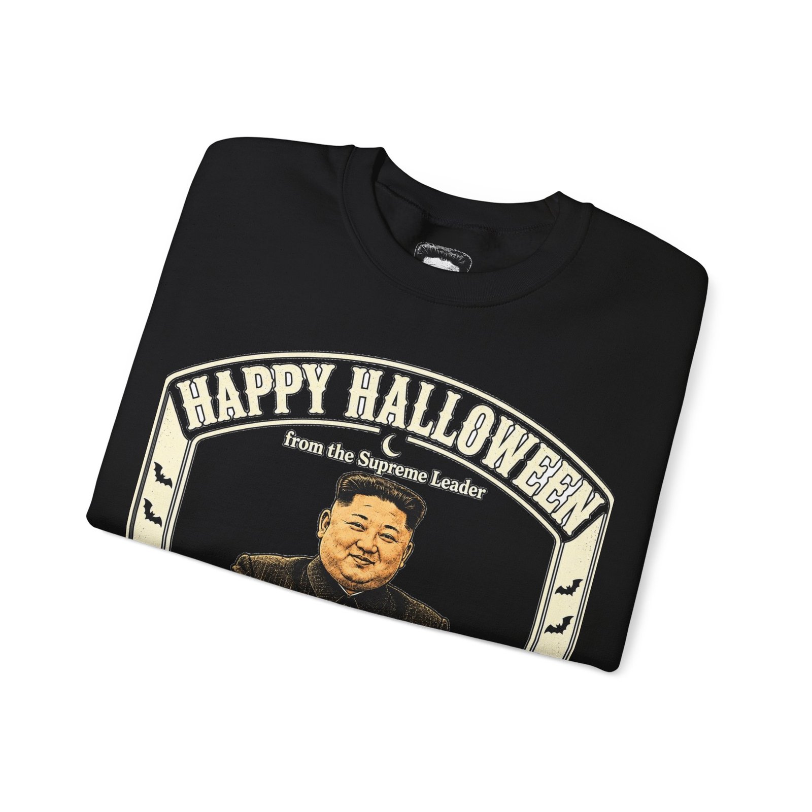 Happy Halloween from the Supreme Leader - White Badge Crewneck Sweatshirt - Image 3