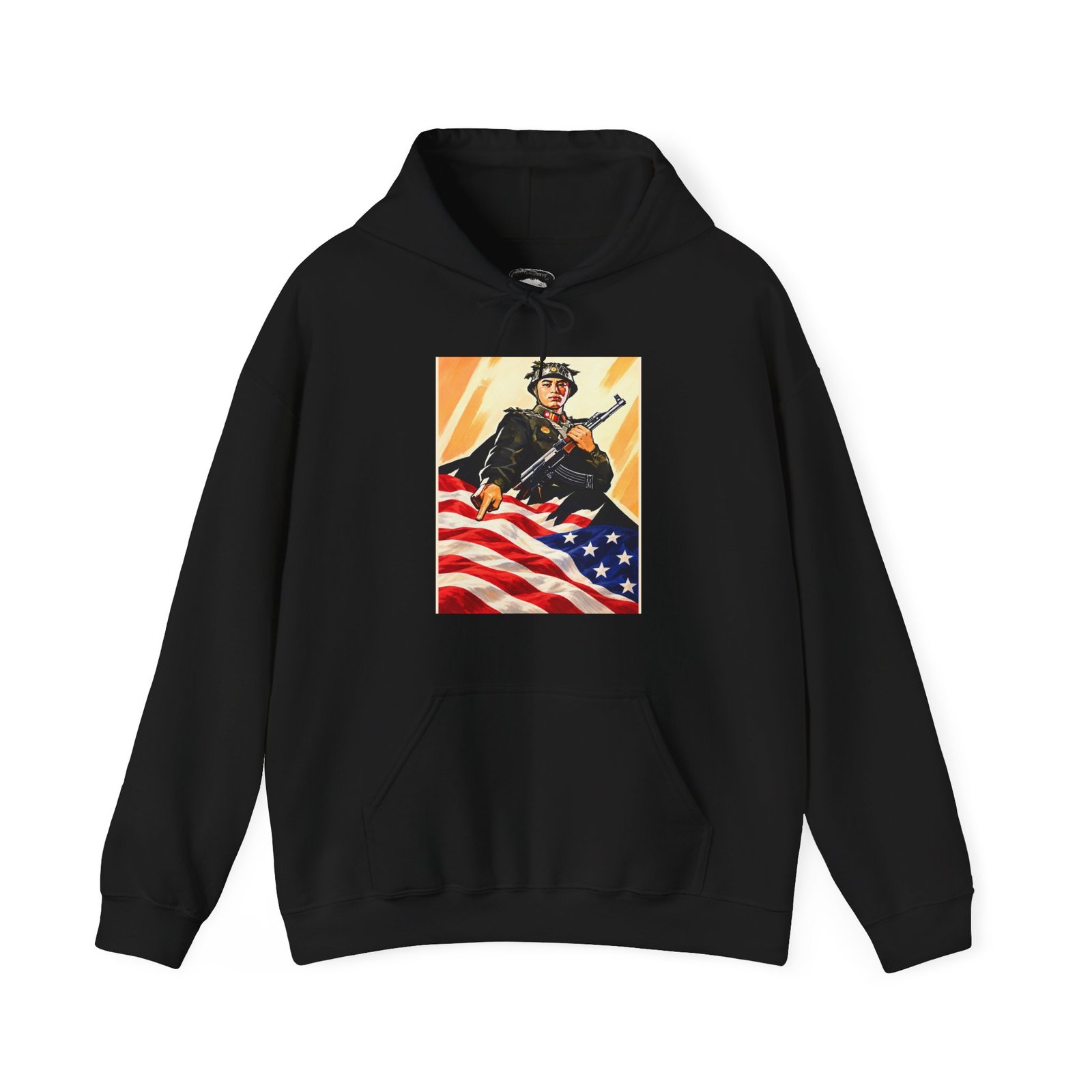 Soldier American Flag - Hoodie - Image 5